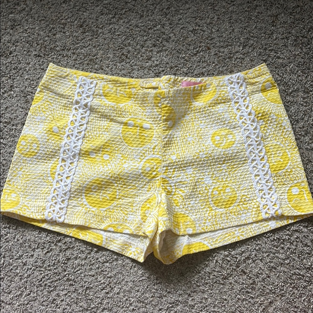 Lilly Pulitzer Yellow and White Shorts